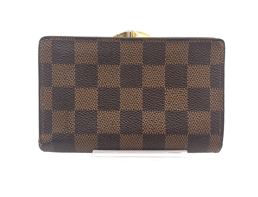 Louis Vuitton Damier Ebene Kisslock Wallet