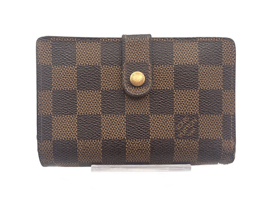 Louis Vuitton Damier Ebene Kisslock Wallet