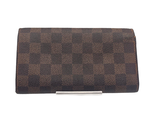 Louis Vuitton Damier Ebene Portefeuille Sarah Long Wallet