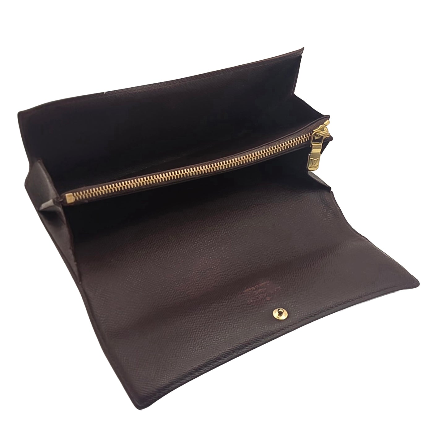 Louis Vuitton Damier Ebene Portefeuille Sarah Long Wallet