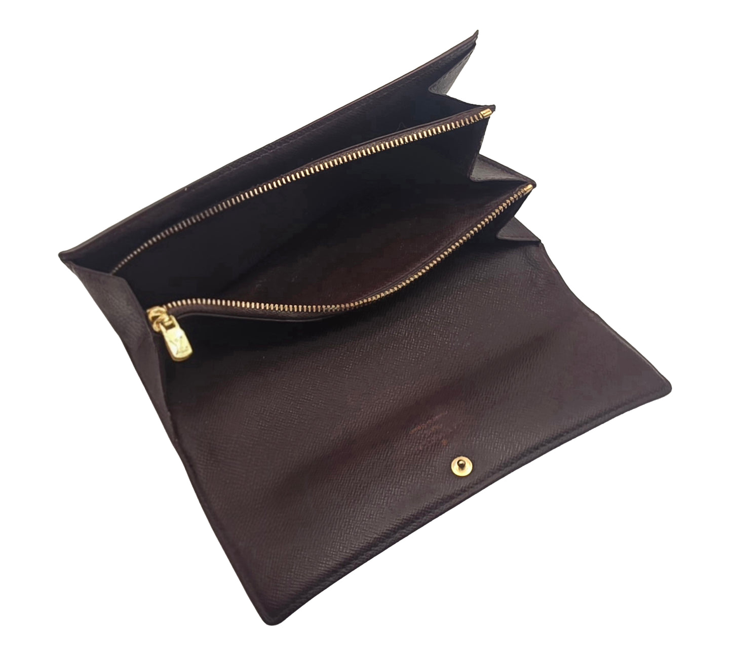 Louis Vuitton Damier Ebene Portefeuille Sarah Long Wallet
